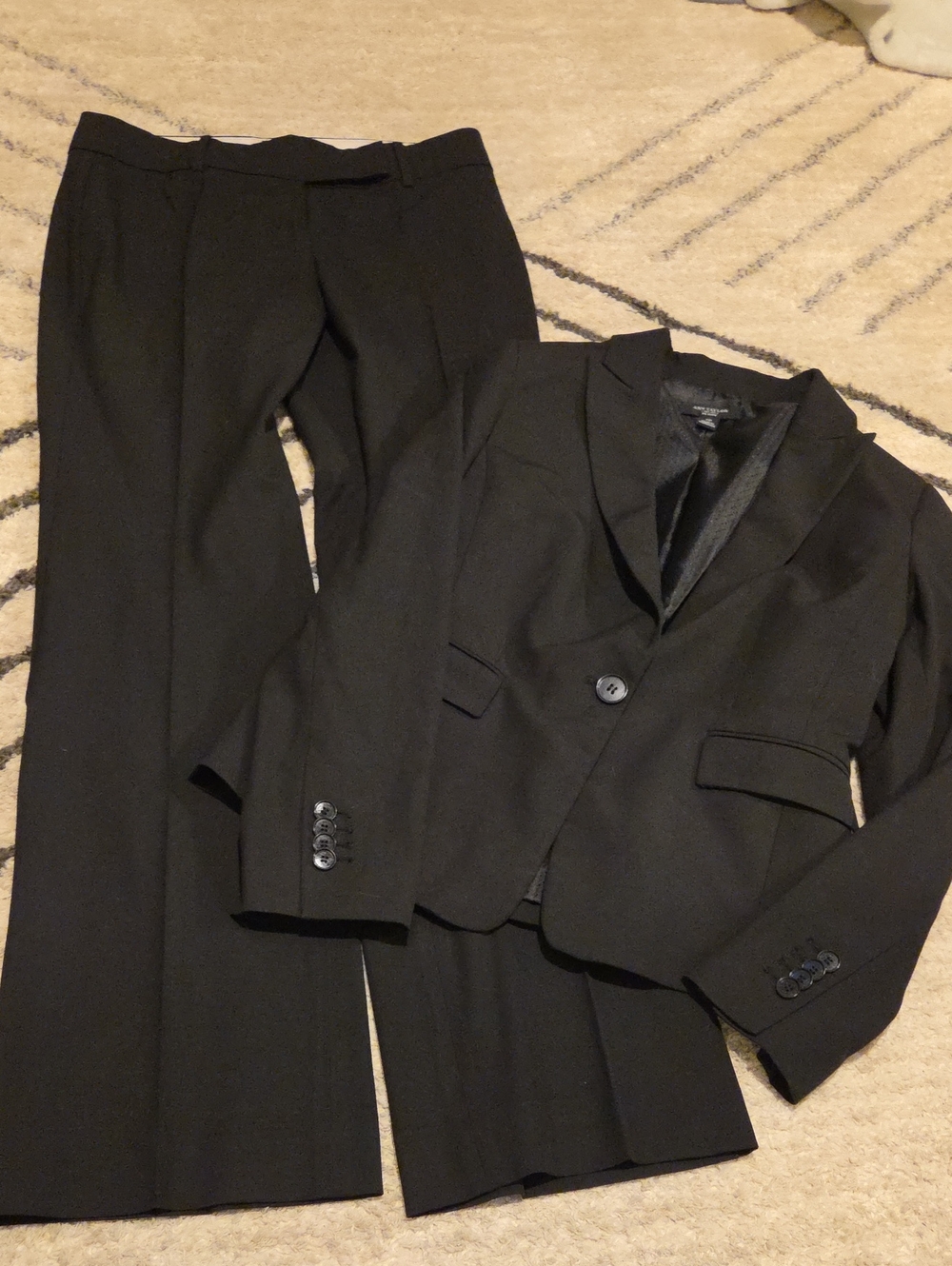Classic Black Women's Suit Blazer and Trousers